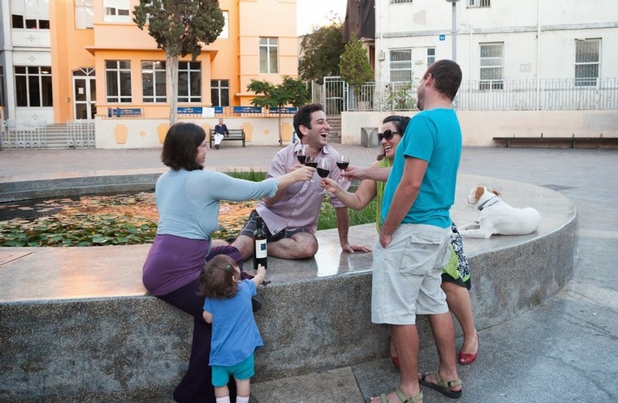 family enjoying Franus Zinfandel